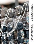 Small photo of The Akodessewa Fetish Market is known as the world's largest voodoo market. Traditional fetish statues. Lome. Togo.