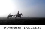 Bromo Horse Rider In Foggy...