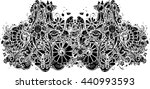 abstract art of black flower... | Shutterstock .eps vector #440993593