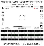 camera focusing screen 65 in 1... | Shutterstock .eps vector #1216865353