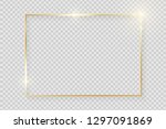 gold shiny glowing vintage... | Shutterstock .eps vector #1297091869