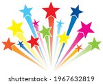 colorful shooting stars graphic ... | Shutterstock .eps vector #1967632819