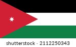 vector flag of jordan  asia ... | Shutterstock .eps vector #2112250343