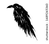 Black Raven Isolated On A White ...