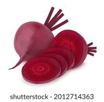 Sliced and whole fresh beet...