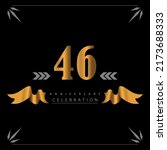 46 anniversary celebration 3d... | Shutterstock .eps vector #2173688333