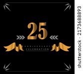 25 anniversary celebration 3d... | Shutterstock .eps vector #2173688893
