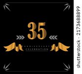 35 anniversary celebration 3d... | Shutterstock .eps vector #2173688899