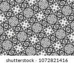 ornament with elements of black ... | Shutterstock . vector #1072821416