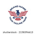 american eagle flag logo  gym... | Shutterstock .eps vector #2158396613