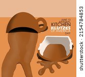 a cup of chocolate coffee fell... | Shutterstock .eps vector #2154784853
