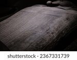 Small photo of Istanbul, Turkey - September 16 2023: Marble Anthropoid Sarcophaguses in Istanbul Archaeological Museums. Dates from 480 -450 BCE found in Sidon (Saida, Lebanon)