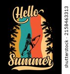 hello summer vintage california ... | Shutterstock .eps vector #2158463313