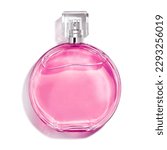 Pink bottle of perfume. women's ...