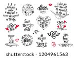 set of positive inspirational... | Shutterstock .eps vector #1204961563