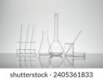 Small photo of Laboratory ware on a clean light grey background