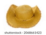 Small photo of VINTAGE TAN STRAWHAT FOR SUMMER