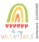 cute card for valentine's day ... | Shutterstock .eps vector #2110553489