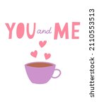 cute card for valentine's day ... | Shutterstock .eps vector #2110553513