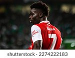 Small photo of Lisbon, Portugal - 03 09 2023: Europa League game between Sporting CP and Arsenal FC; Bukayo Saka during game