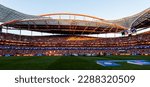 Small photo of Lisbon, Portugal - 04 11 2023: UEFA Champions League quarterfinal between SL Benfica and Inter Milan FC; Fans of Benfica before game