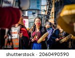 Small photo of Vancouver, Canada - February. 13, 2019: Thousands march through Vancouver's Downtown Eastside in remembrance of missing and murdered Indigenous women and girls