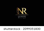 nr initial letter gold... | Shutterstock .eps vector #2099351830