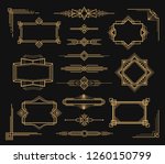 art deco frame and border... | Shutterstock .eps vector #1260150799