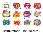 kids zone emblem colorful... | Shutterstock .eps vector #1548065093
