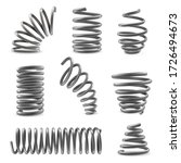 set of various shaped metal... | Shutterstock .eps vector #1726494673