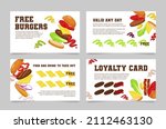 collection free burgers promo... | Shutterstock .eps vector #2112463130