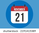 21 November Blue Calendar...
