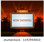 hollywood movie red carpet... | Shutterstock .eps vector #1192945810