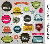 sales price tags stickers and... | Shutterstock . vector #130703696