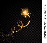 gold glittering spiral star... | Shutterstock .eps vector #517461313