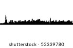 new york silhouette | Shutterstock .eps vector #52339780