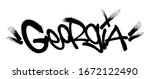 sprayed georgia font graffiti... | Shutterstock .eps vector #1672122490