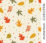 autumn with leaf pattern | Shutterstock .eps vector #1118115536