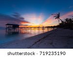 Afternoon at Mantanani Island, Sabah, North Borneo. The Mantanani Islands form a small group of three islands off the north-west coast of the state of Sabah, Malaysia, East Malaysia. 