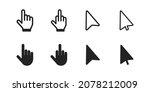 pointer click icon set. hand... | Shutterstock .eps vector #2078212009