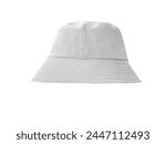 White bucket hat isolated on...