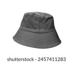 Black bucket hat isolated on a...