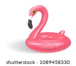 flamingo swim tube. toy ... | Shutterstock .eps vector #1089458330
