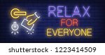 relax for everyone neon sign.... | Shutterstock .eps vector #1223414509
