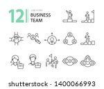 business team icons. line icons ... | Shutterstock .eps vector #1400066993