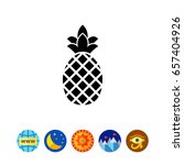 fresh pineapple icon | Shutterstock .eps vector #657404926