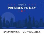 president's day background... | Shutterstock .eps vector #2074026866