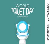 world toilet day. vector... | Shutterstock .eps vector #2074258300