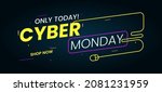 cyber monday colorful neon... | Shutterstock .eps vector #2081231959