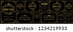set of decorative vintage... | Shutterstock .eps vector #1234219933